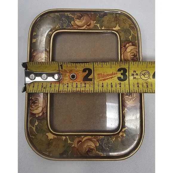 Vintage The Bucklers Inc 5th Ave NY Enamel Picture Photo Frame Swivel Back Heavy - Picture 10 of 16